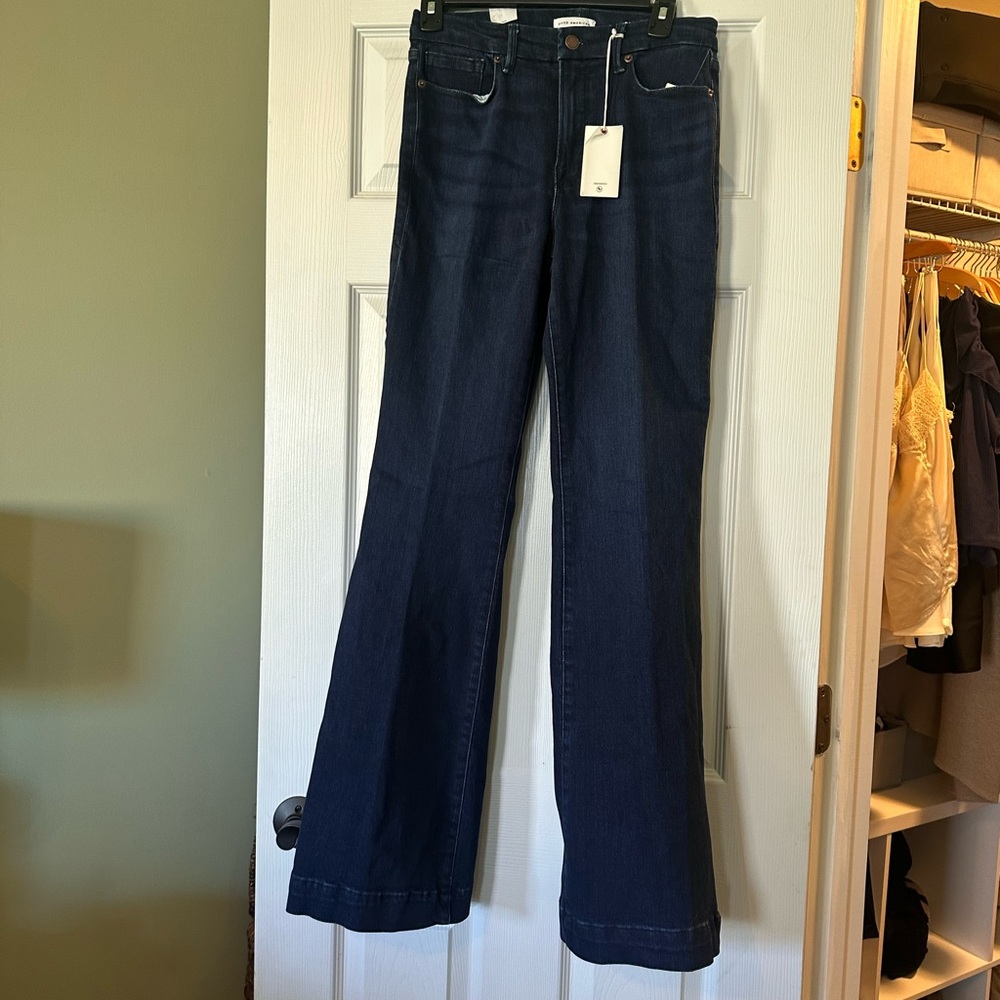 Good American Dark Wash Wide Leg Women’s Jeans